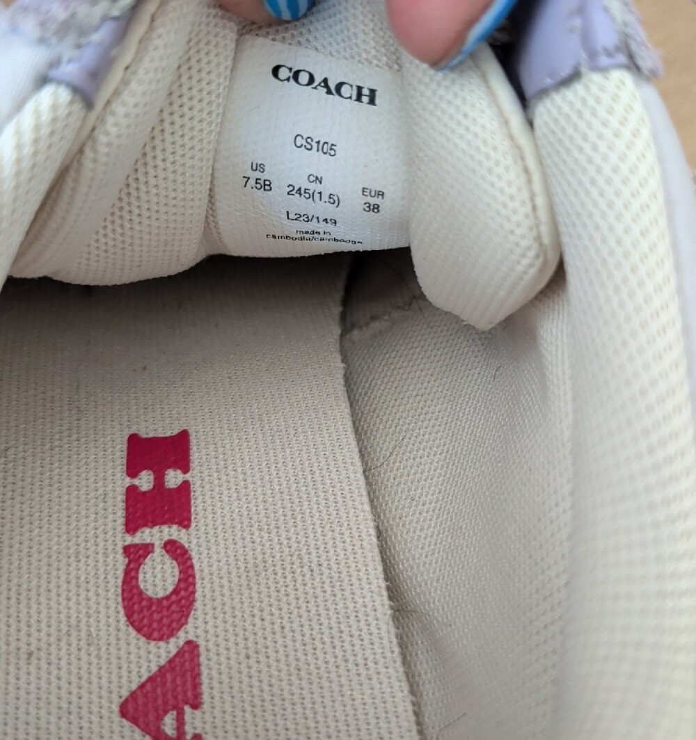❤️ Coach Women's Running Sneakers Light Purple And Red - Picture 11 of 11